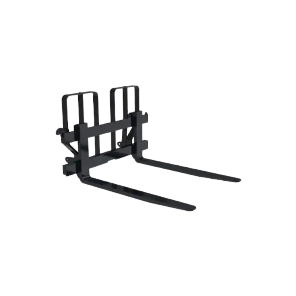Fourche noire pour excavatrice.